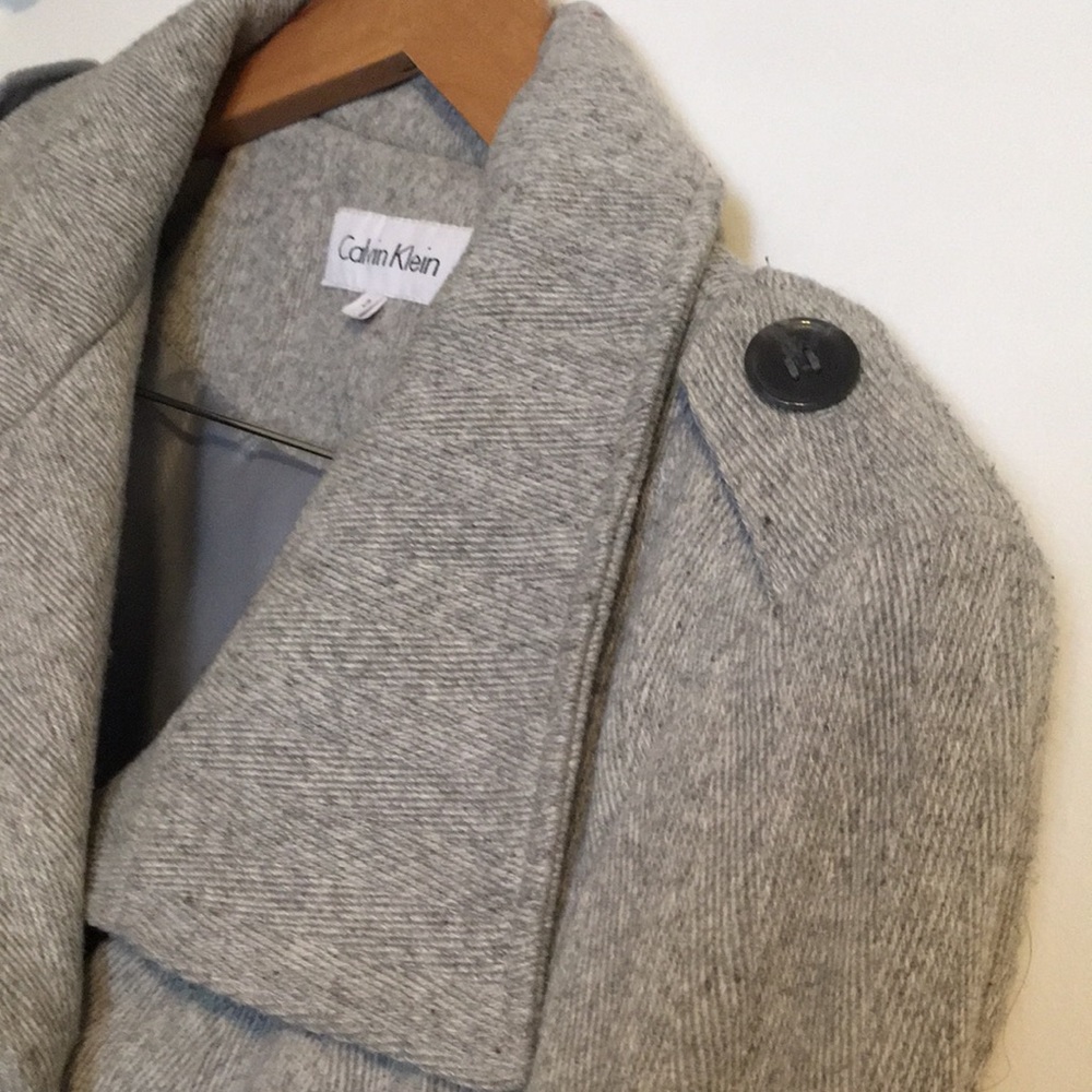 Calvin Klein Gray Wool Top Coat